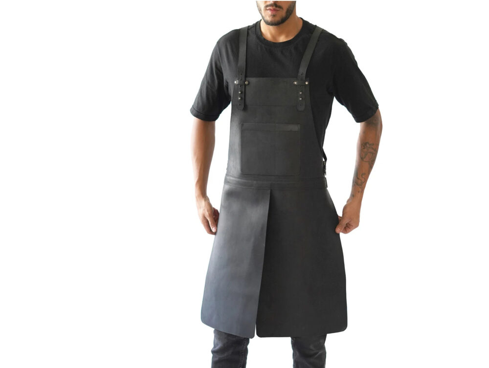 Genuine Leather Apron for Multi Purposes With Split Leg Design