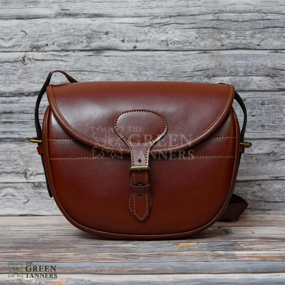 Leather Cartridge Bag | Maroon Leather Bags - Image 4