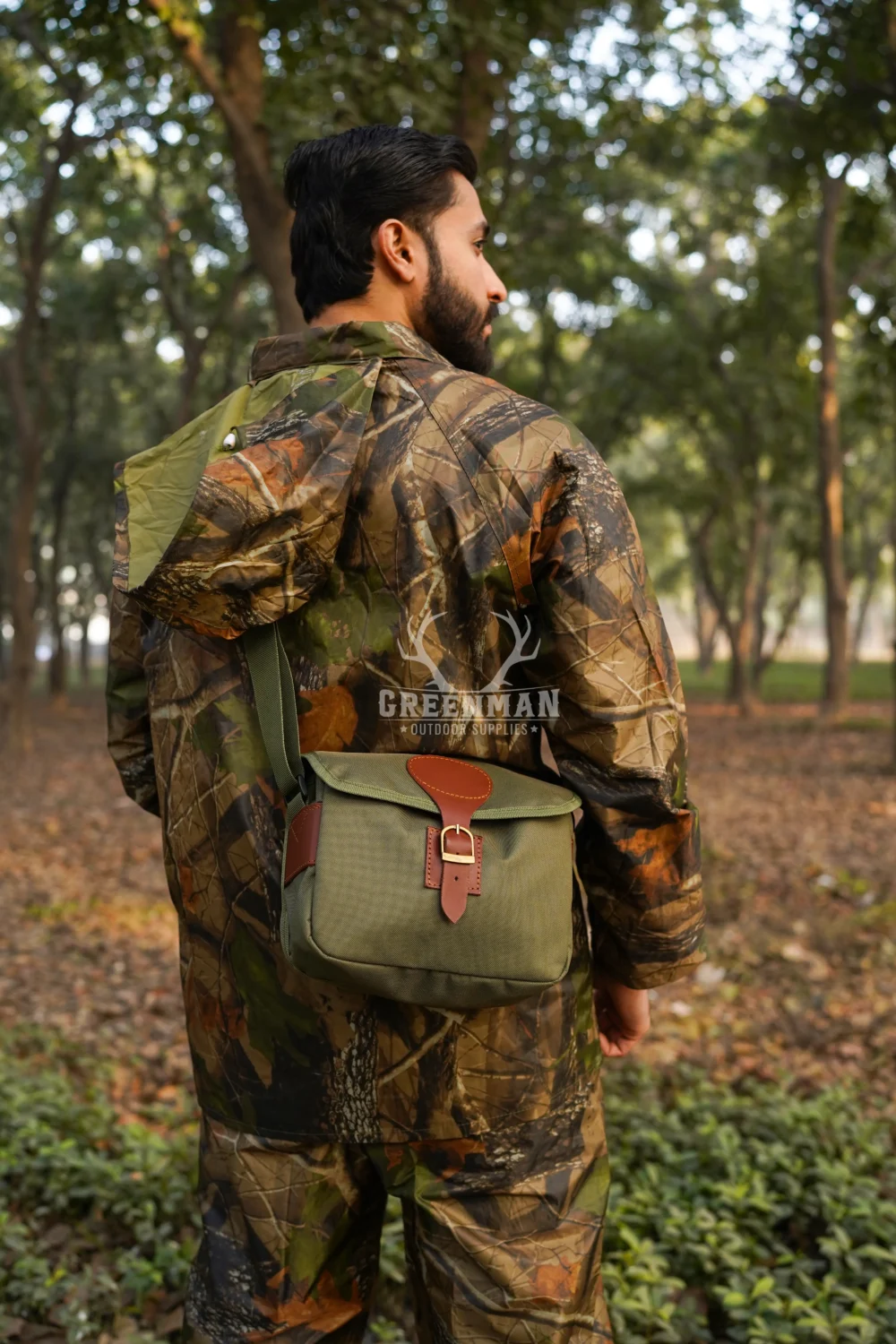 Genuine Leather & Canvas Ammo Carry Case,Field-Ready Canvas Ammo Holder,Outdoor Cartridge Storage Bag for Hunters,Canvas Shotgun Shell Bag for Range & Hunt, Tactical Canvas Ammo Satchel with Strap,Durable Shell Bag for Outdoor Shooting