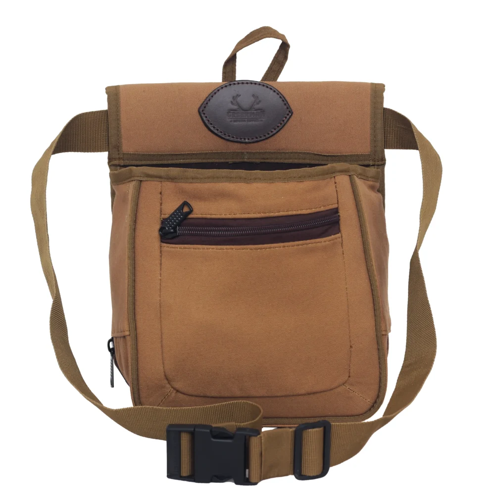Adjustable strap on canvas cartridge bag