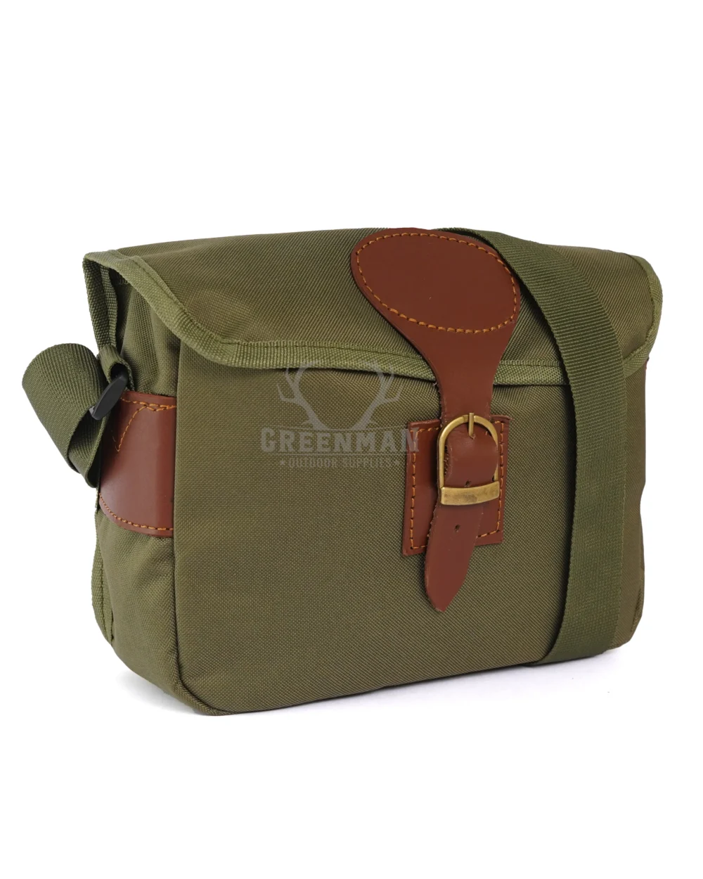 Genuine Leather & Canvas Ammo Carry Case,Field-Ready Canvas Ammo Holder,Outdoor Cartridge Storage Bag for Hunters,Canvas Shotgun Shell Bag for Range & Hunt, Tactical Canvas Ammo Satchel with Strap,Durable Shell Bag for Outdoor Shooting