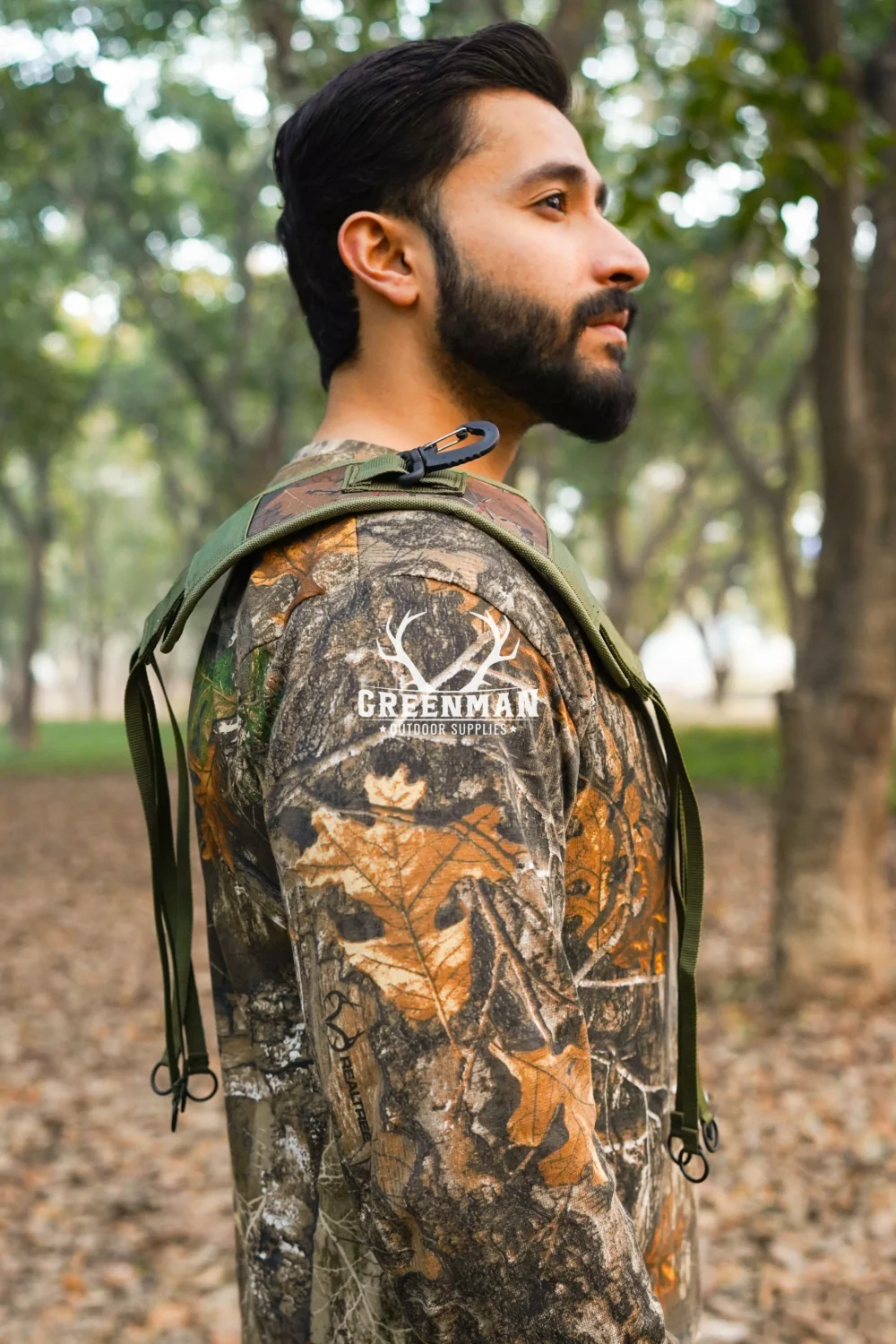 Canvas Game Carrier Strap, Bird Game Carrier Canvas, Hunting Game Carrier with Hook,8 Bird Canvas Hanger, Upland Bird Carrier Strap, Jungle Green Hunting Strap, Canvas Duck Carrier, cartridge belt,