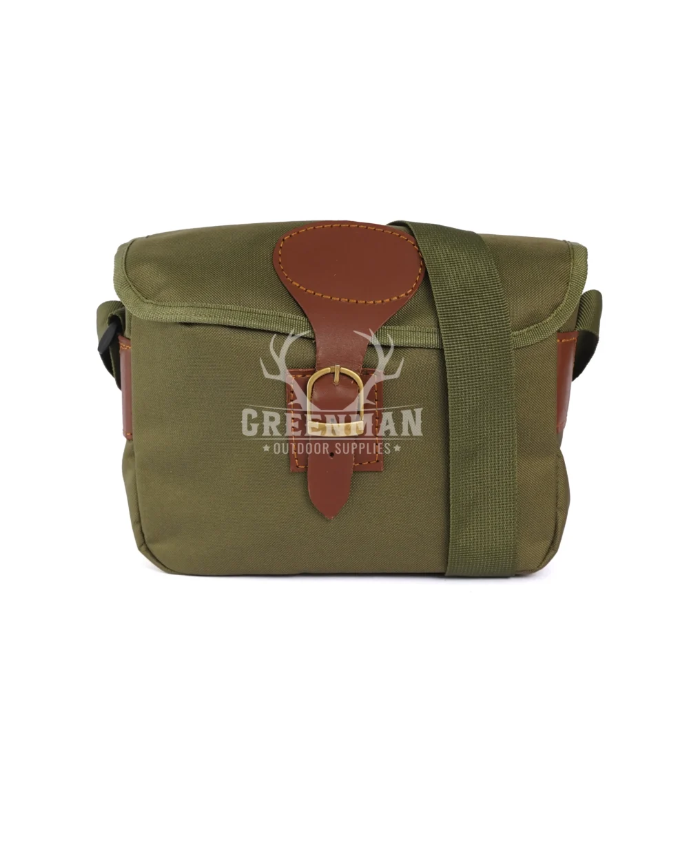 Genuine Leather & Canvas Ammo Carry Case,Field-Ready Canvas Ammo Holder,Outdoor Cartridge Storage Bag for Hunters,Canvas Shotgun Shell Bag for Range & Hunt, Tactical Canvas Ammo Satchel with Strap,Durable Shell Bag for Outdoor Shooting