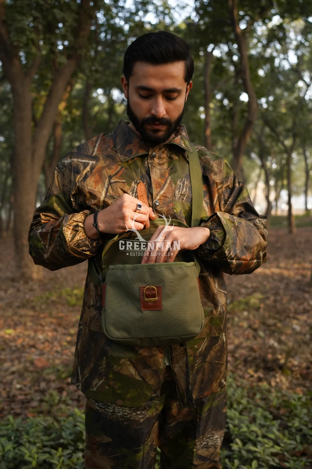 Genuine Leather & Canvas Ammo Carry Case,Field-Ready Canvas Ammo Holder,Outdoor Cartridge Storage Bag for Hunters,Canvas Shotgun Shell Bag for Range & Hunt, Tactical Canvas Ammo Satchel with Strap,Durable Shell Bag for Outdoor Shooting