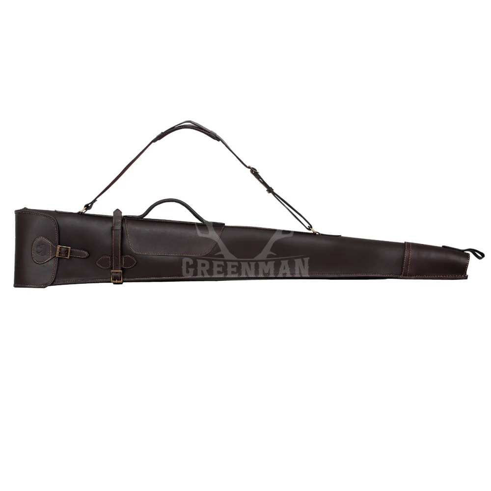 Leather Shotgun Case – Premium Genuine Leather with Fleece Lining for Superior Protection