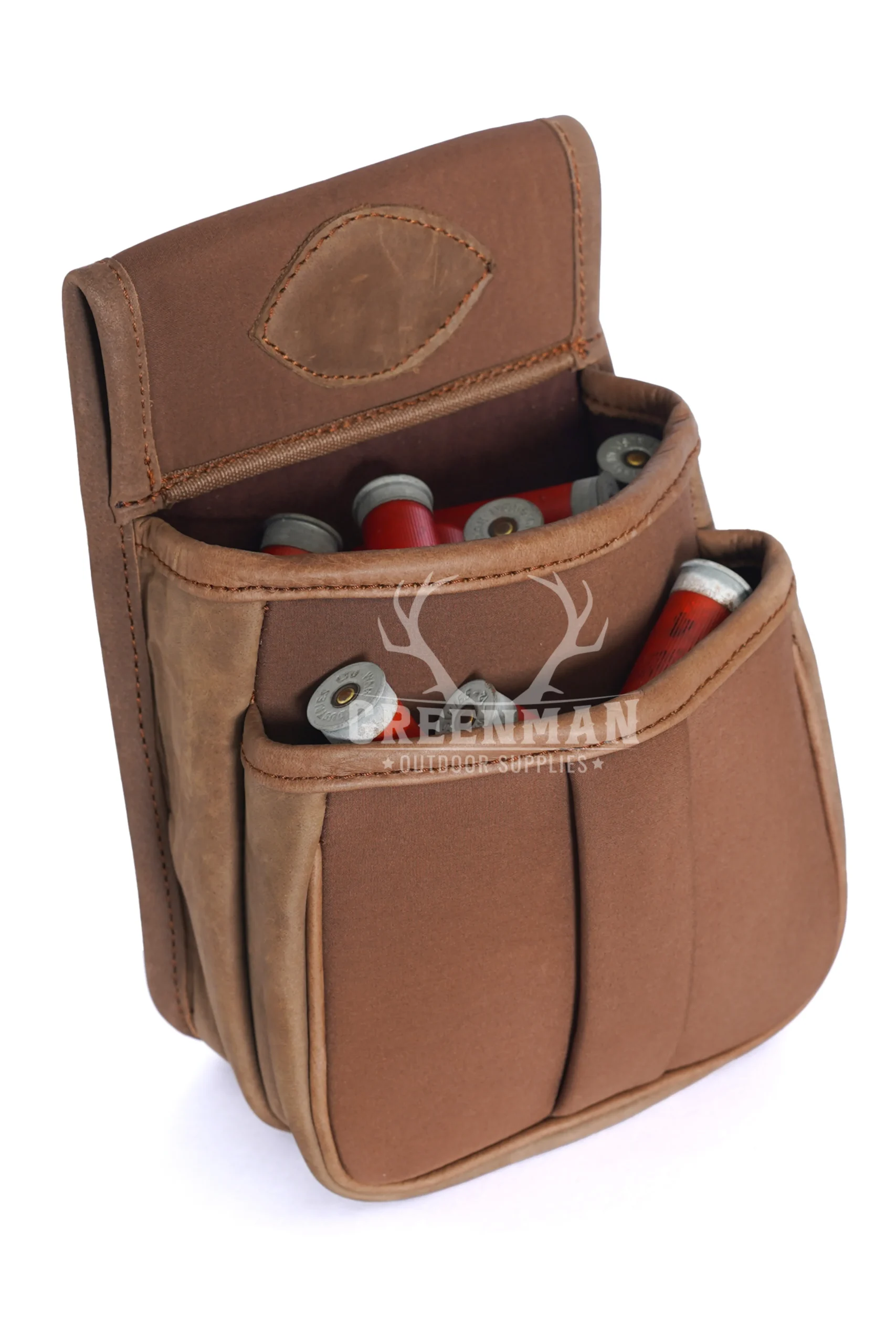 thumbnail image 2 of Tourbon Canvas Leather Shotgun Shell Belt – 25 Round 12 Gauge Cartridge Holder – Brown, OWB 2 of 6