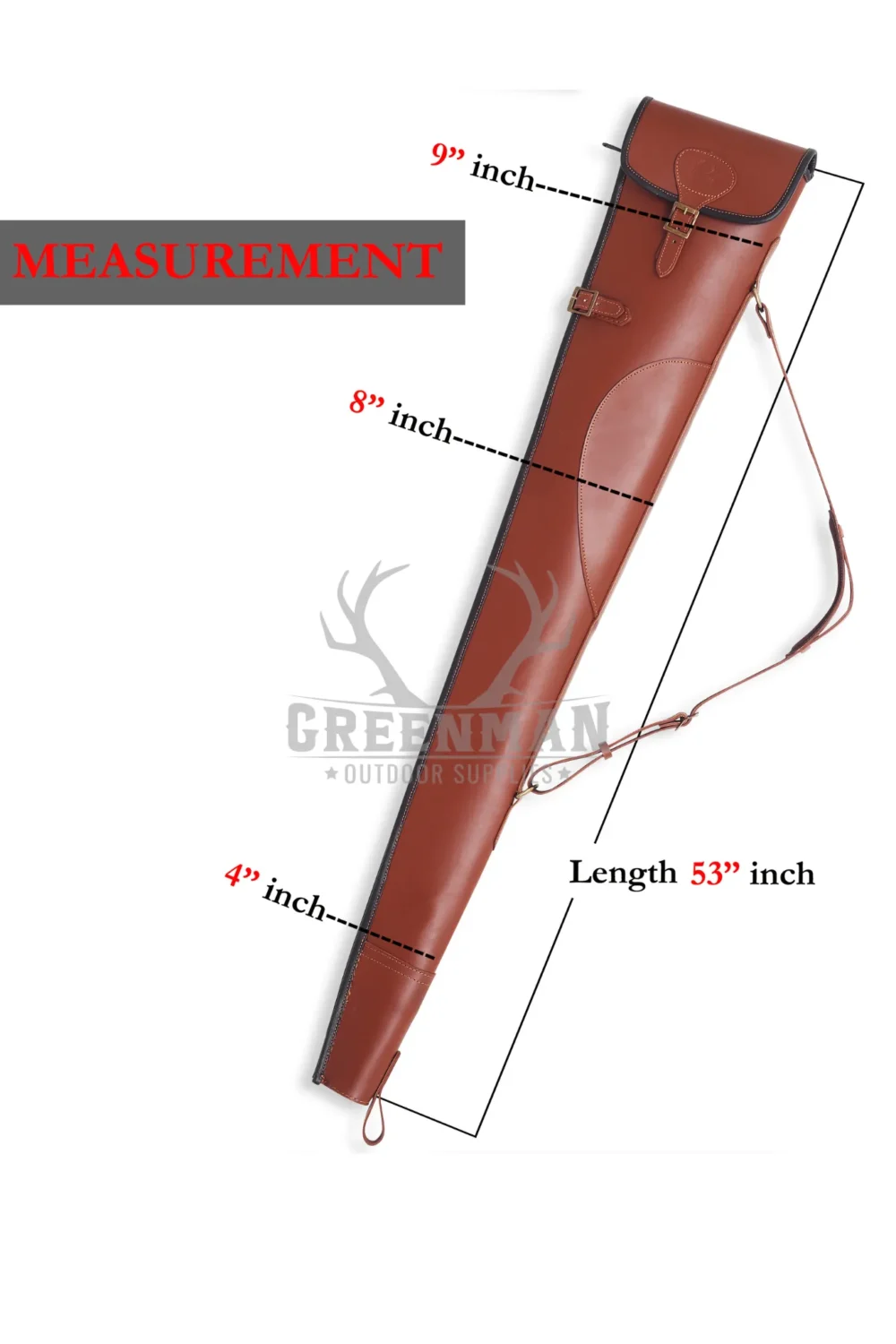 Leather Rifle Case with Adjustable Shoulder Strap,Genuine Leather Rifle Case in Dark Brown,Handcrafted Leather Gun Case for Long Rifle,Scalloped Opening Rifle Case Made of Real Leather,Leather Rifle Case with Brass Buckles