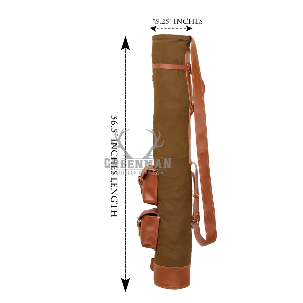 vintage canvas golf bag, leather trimmed golf bag, lightweight pencil golf bag, classic walking golf bag, canvas golf bag for 9 clubs, green and brown golf bag,